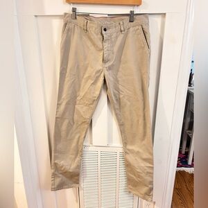 Raleigh Denim Beige Khaki Jones Slim straight Jeans size 34